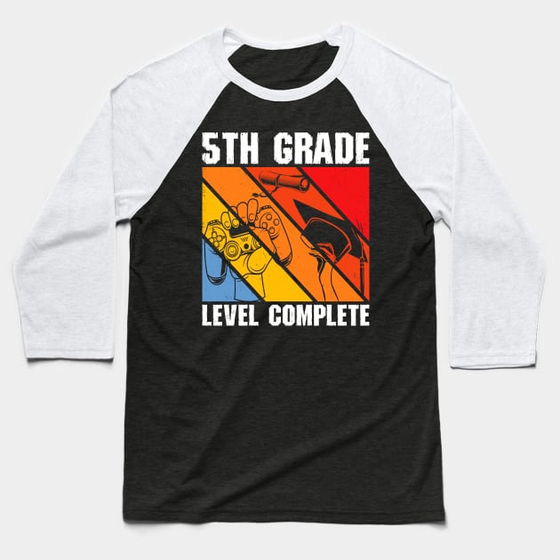 5th Grade Level Complete TShirt Graduation Gift for Gamer Baseball T-Shirt by reginaturner